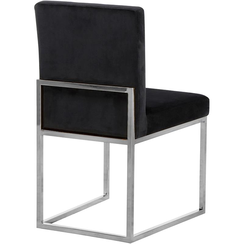 Meridian Furniture Giselle Black Velvet Dining Chair (Set of 2)