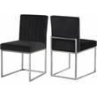 Meridian Furniture Giselle Black Velvet Dining Chair (Set of 2)