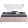 Meridian Furniture Ghost Pink Velvet Queen Bed