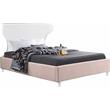 Meridian Furniture Ghost Pink Velvet Queen Bed