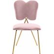 Meridian Furniture Angel Pink Velvet Dining Chair with Gold Finish (Set of 2)