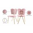 Meridian Furniture Angel Pink Velvet Dining Chair with Gold Finish (Set of 2)