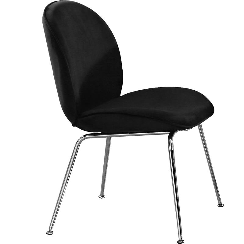 Meridian Furniture Paris Black Velvet Dining Chair (Set of 2)