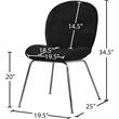 Meridian Furniture Paris Black Velvet Dining Chair (Set of 2)