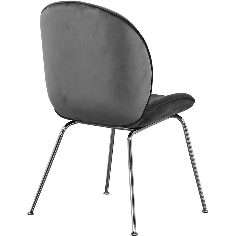 Meridian Furniture Paris Gray Velvet Dining Chair (Set of 2)