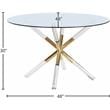 Meridian Furniture Mercury Round Tempered Glass Top Dining Table