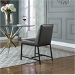 Meridian Furniture Bryce Quilted Gray Vegan Leather Dining Chair (Set of 2)