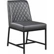 Meridian Furniture Bryce Quilted Gray Vegan Leather Dining Chair (Set of 2)