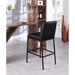 Meridian Furniture Bryce Quilted Black Vegan Leather Stool (Set of 2)