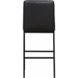 Meridian Furniture Bryce Quilted Black Vegan Leather Stool (Set of 2)