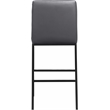Meridian Furniture Bryce Quilted Gray Vegan Leather Stool (Set of 2)