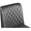 Meridian Furniture Bryce Quilted Gray Vegan Leather Stool (Set of 2)