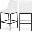 Meridian Furniture Bryce Quilted White Vegan Leather Stool (Set of 2)