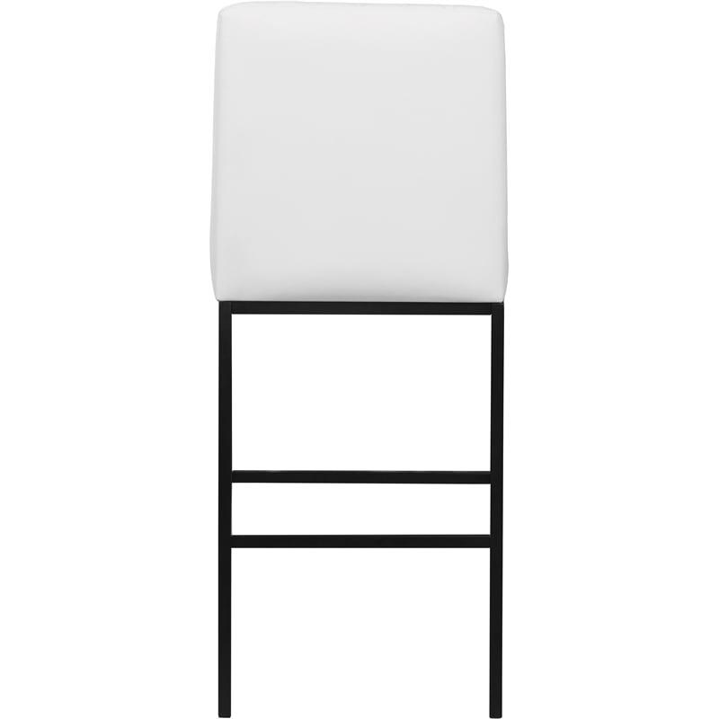 Meridian Furniture Bryce Quilted White Vegan Leather Stool (Set of 2)