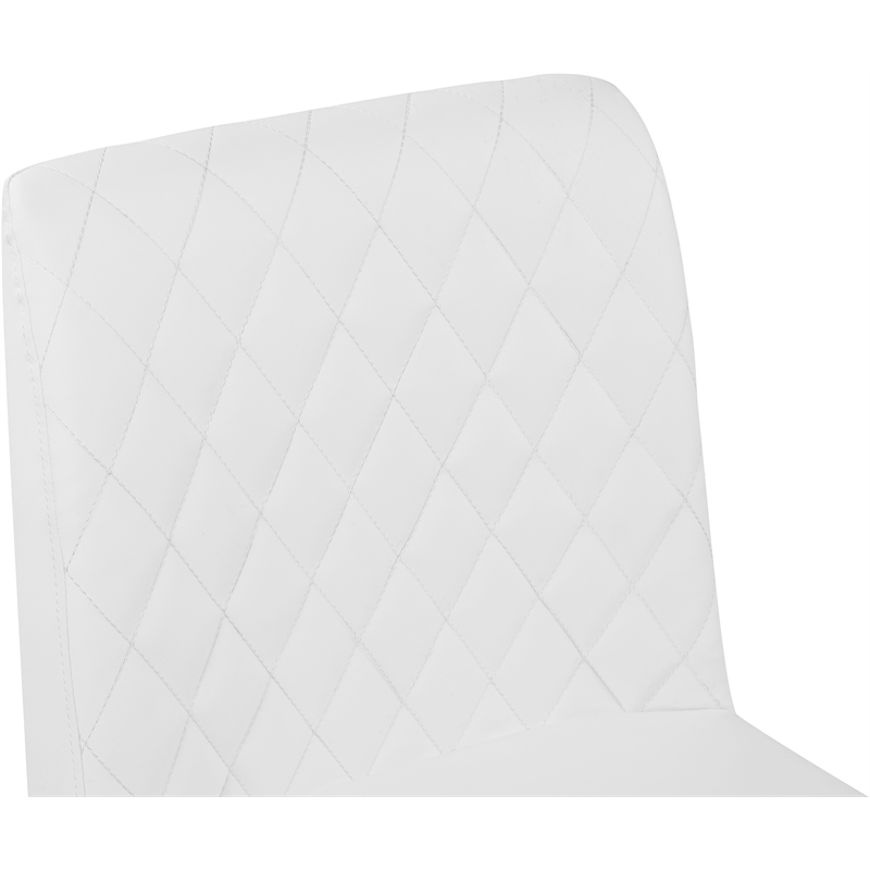 Meridian Furniture Bryce Quilted White Vegan Leather Stool (Set of 2)