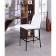 Meridian Furniture Bryce Quilted White Vegan Leather Stool (Set of 2)