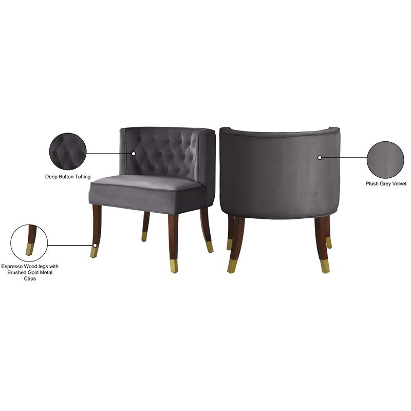 Meridian Furniture Perry Velvet Dining Chair Meridian Furniture Perry Velvet Dining Chair