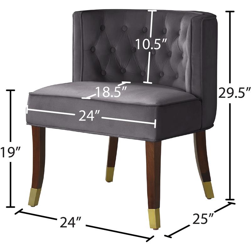Meridian Furniture Perry Velvet Dining Chair Meridian Furniture Perry Velvet Dining Chair