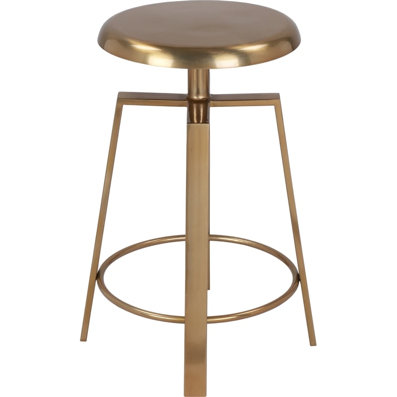 Meridian Furniture Lang Gold Iron Adjustable Counter and Bar Stool
