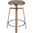 Meridian Furniture Lang Gold Iron Adjustable Counter and Bar Stool
