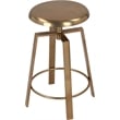 Meridian Furniture Lang Gold Iron Adjustable Counter and Bar Stool