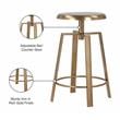 Meridian Furniture Lang Gold Iron Adjustable Counter and Bar Stool