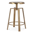 Meridian Furniture Lang Gold Iron Adjustable Counter and Bar Stool