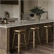 Meridian Furniture Lang Gold Iron Adjustable Counter and Bar Stool