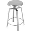 Meridian Furniture Lang Silver Iron Counter and Bar Stool