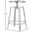 Meridian Furniture Lang Silver Iron Counter and Bar Stool
