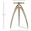 Meridian Furniture Clara Gold Aluminum Counter and Bar Stool