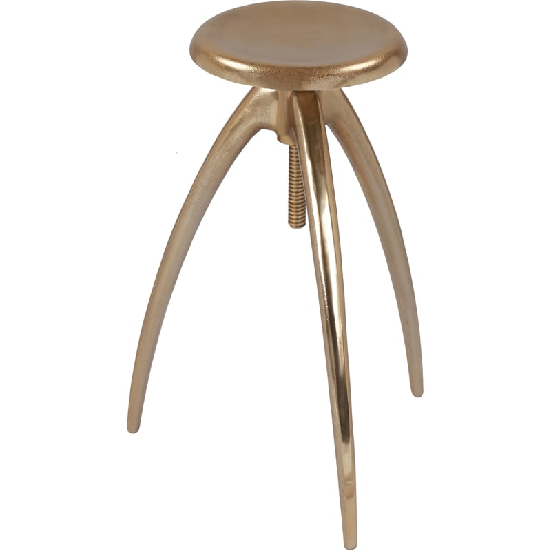 Meridian Furniture Clara Gold Aluminum Counter and Bar Stool
