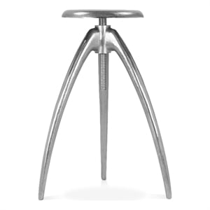 Meridian Furniture Clara Silver Aluminum Counter and Bar Stool