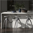 Meridian Furniture Clara Silver Aluminum Counter and Bar Stool