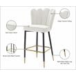 Meridian Furniture Lily Cream Velvet Stool (Set of 2)