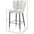 Meridian Furniture Lily Cream Velvet Stool (Set of 2)