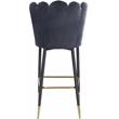 Meridian Furniture Lily Gray Velvet Stool (Set of 2)