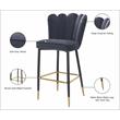 Meridian Furniture Lily Gray Velvet Stool (Set of 2)