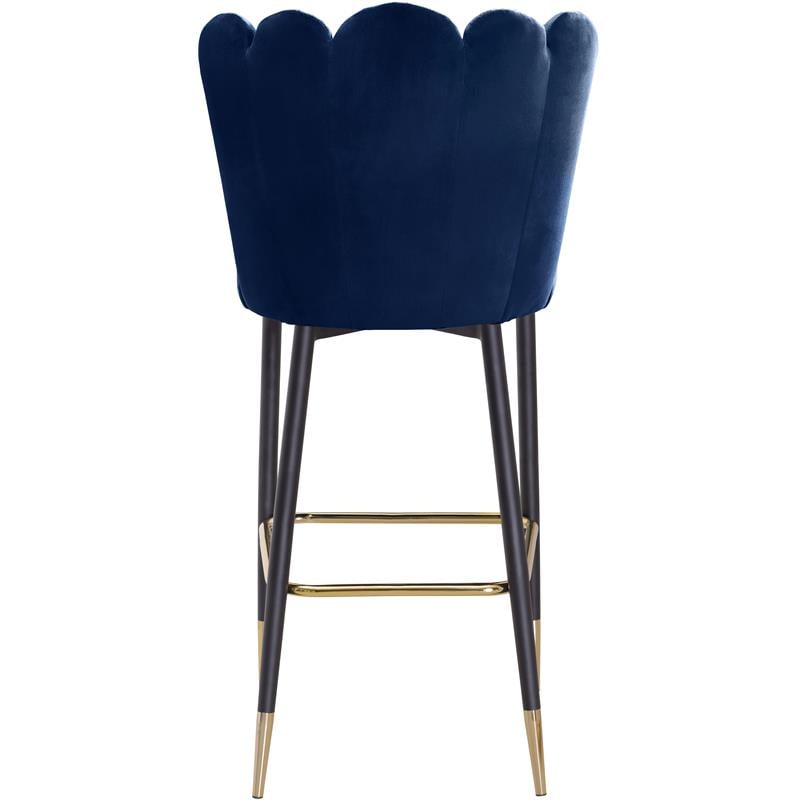 Meridian Furniture Lily Navy Velvet Stool (Set of 2)