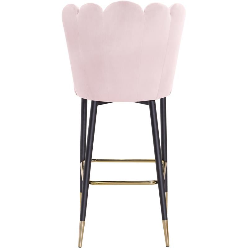 Meridian Furniture Lily Pink Velvet Stool (Set of 2)
