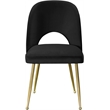 Meridian Furniture Logan Black Velvet Dining Chair (Set of 2)