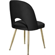 Meridian Furniture Logan Black Velvet Dining Chair (Set of 2)