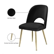 Meridian Furniture Logan Black Velvet Dining Chair (Set of 2)