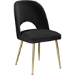 Meridian Furniture Logan Black Velvet Dining Chair (Set of 2)