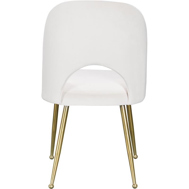 Meridian Furniture Logan Cream Velvet Dining Chair (Set of 2)