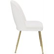 Meridian Furniture Logan Cream Velvet Dining Chair (Set of 2)