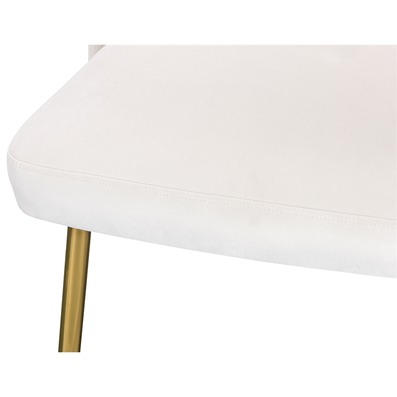 Meridian Furniture Logan Cream Velvet Dining Chair (Set of 2)