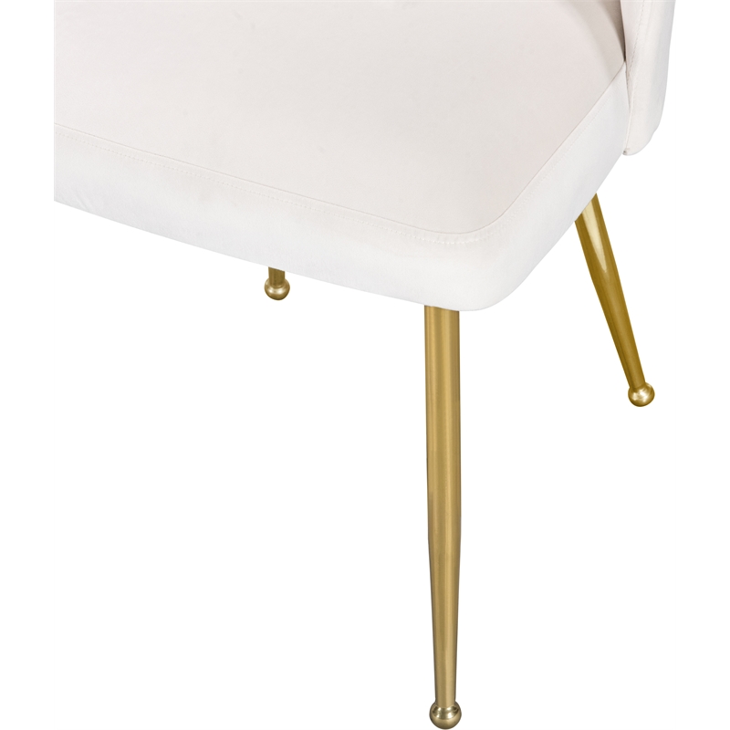 Meridian Furniture Logan Cream Velvet Dining Chair (Set of 2)
