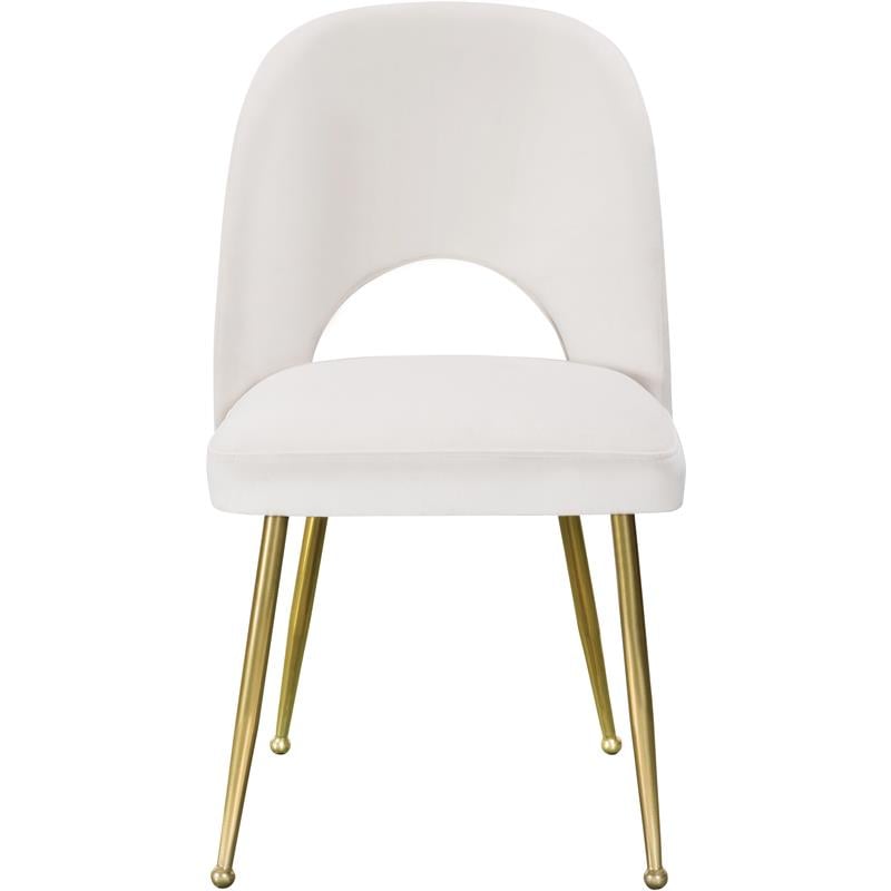 Meridian Furniture Logan Cream Velvet Dining Chair (Set of 2)