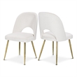 Meridian Furniture Logan Cream Velvet Dining Chair (Set of 2)